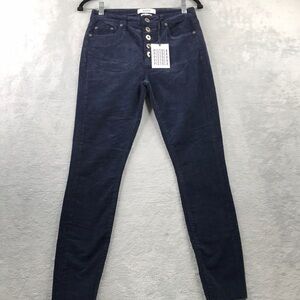 Pistola Aline Velvet High Rise Skinny Button Fly Size 26 New